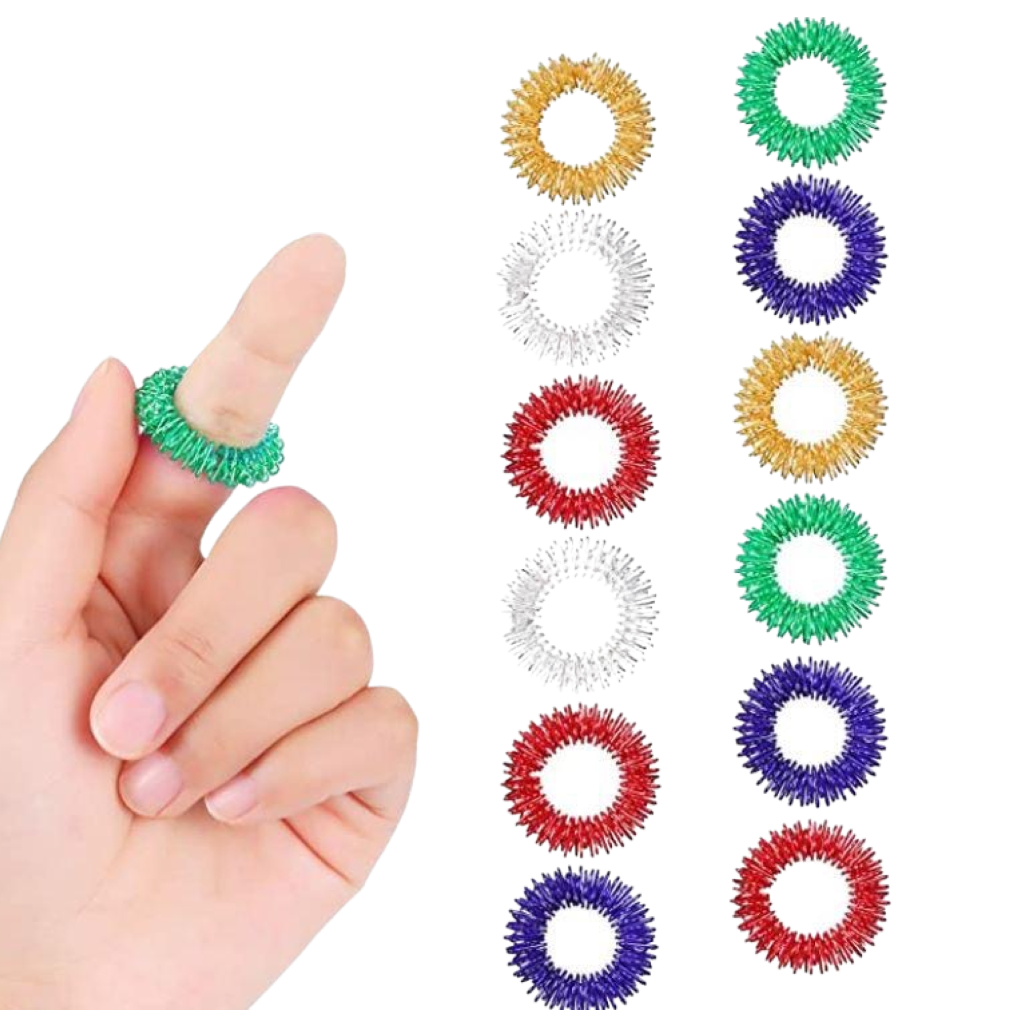 3-Pack Acupressure Rings
